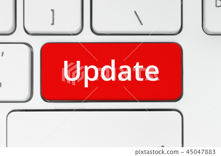 Red button with Update word Red button with Update word 45047883