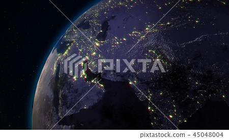 3D rendering of the planet Earth from space 45048004