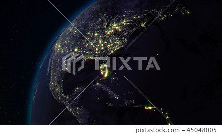3D rendering of the planet Earth from space 45048005