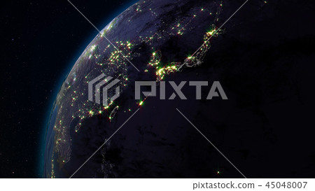 3D rendering of the planet Earth from space 45048007