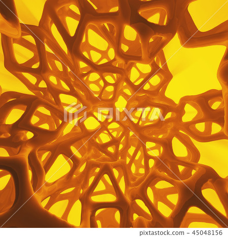 Abstract 3d rendering concept of high poly sphere with chaotic mesh grid cellular mulecular Abstract 3d rendering concept of high poly sphere with chaotic mesh grid cellular mulecular 45048156