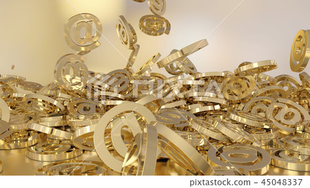 Signs of email falling on a pile - Stock Illustration [45048337] - PIXTA