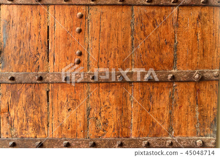 Old vintage wooden door in India close Old vintage wooden door in India close 45048714