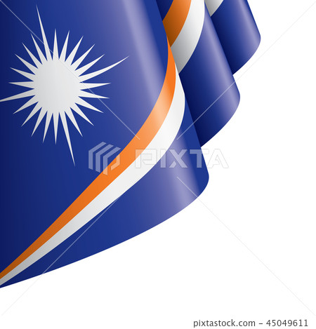 Marshall Islands flag, vector illustration on a white background Marshall Islands flag, vector illustration on a white background 45049611