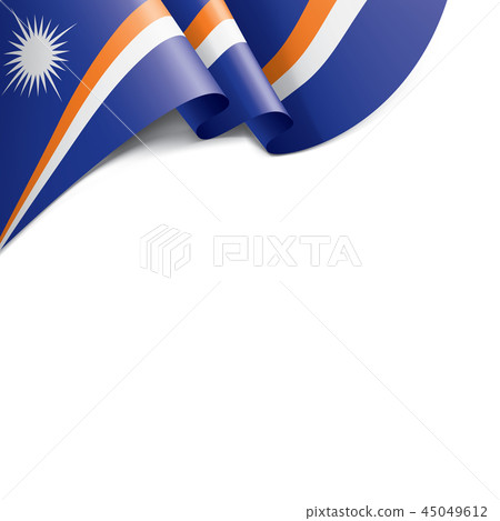 Marshall Islands flag, vector illustration on a white background Marshall Islands flag, vector illustration on a white background 45049612