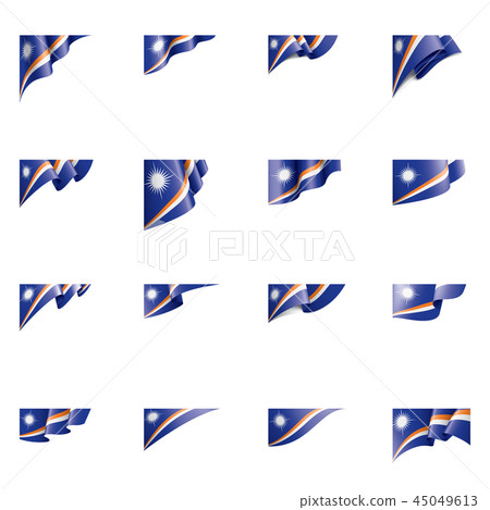 Marshall Islands flag, vector illustration on a white background Marshall Islands flag, vector illustration on a white background 45049613