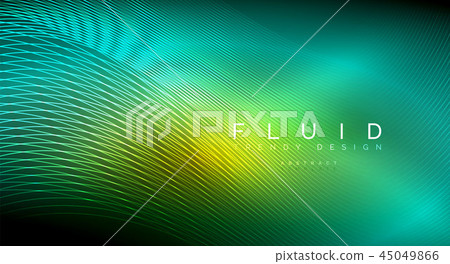 Digital flowing wave particles abstract background - Stock Illustration ...