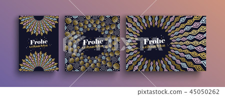 Christmas tribal card set in german language 45050262