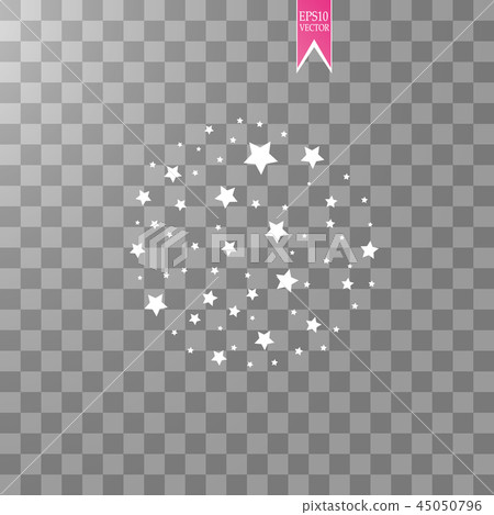White Shooting Star with Elegant Star Trail on White Background 45050796