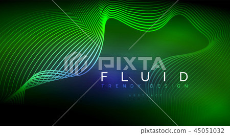 Digital flowing wave particles abstract background - Stock Illustration ...