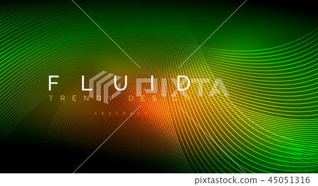Digital flowing wave particles abstract background Digital flowing wave particles abstract background 45051316