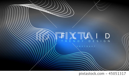 Digital flowing wave particles abstract background - Stock Illustration ...