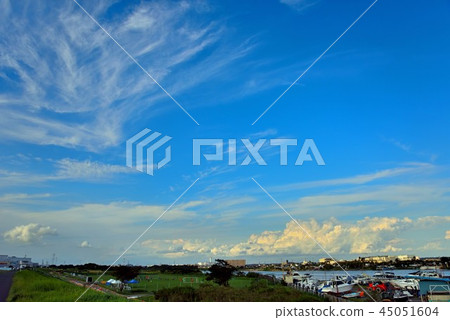 相模河河床馬入口聯絡廣場和接近路雲 45051604