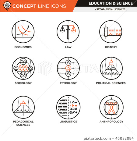 Concept Line Icons. Social sciences 45052094