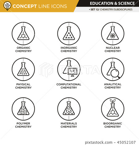 Concept Line Icons Set 12 Chemistry Concept Line Icons Set 12 Chemistry 45052107