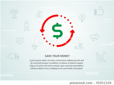 Vector template with an business illustration  45052109