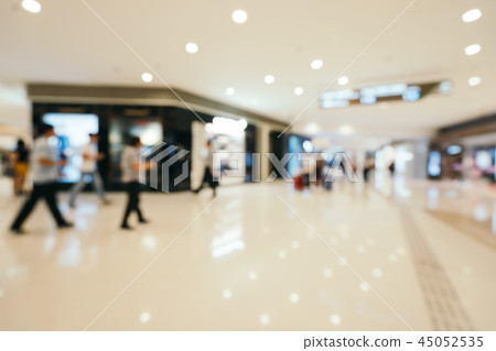 Abstract blur and defocused luxury shopping mall interior in department store Abstract blur and defocused luxury shopping mall interior in department store 45052535