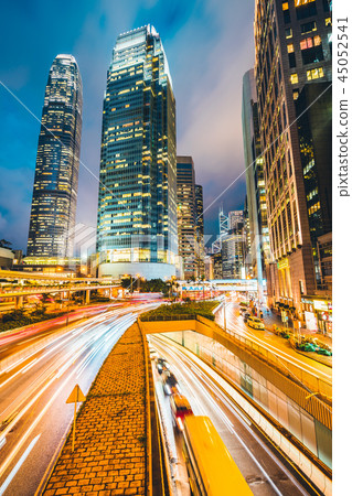 Beautiful architecture building exterior cityscape of hong kong city skyline 45052541