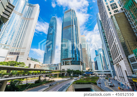 Beautiful architecture building skyscraper in hong kong city Beautiful architecture building skyscraper in hong kong city 45052550