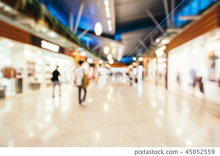 Abstract blur and defocused shopping mall of department store interior Abstract blur and defocused shopping mall of department store interior 45052559