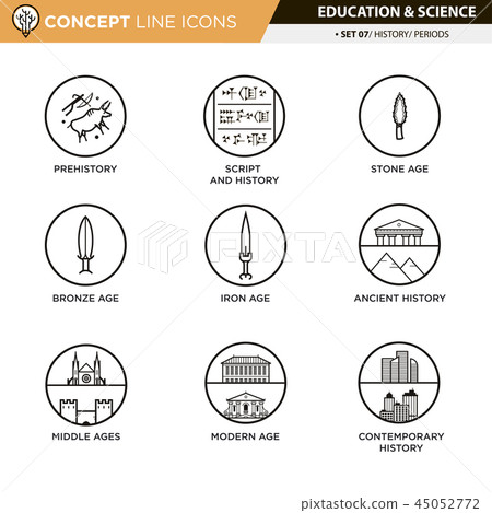 Concept Line Icons Set 7 History 45052772