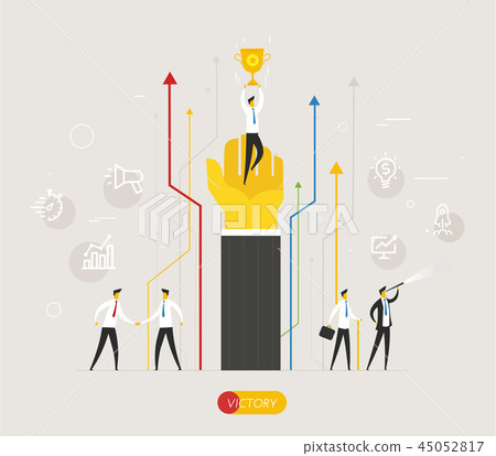 Businessman holding a cup. 45052817
