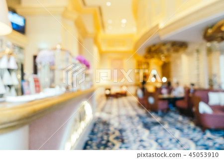 Abstract blur and defocused hotel lobby interior Abstract blur and defocused hotel lobby interior 45053910