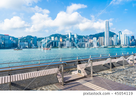 Beautiful architecture building exterior cityscape of hong kong city skyline 45054119