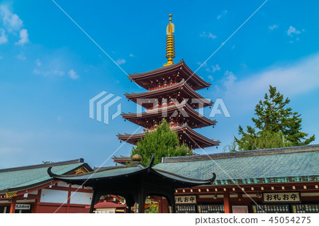 Beautiful architecture building sensoji temple is the famous place for visit in asakusa area 45054275