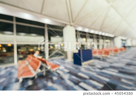 Abstract blur and defocused airport terminal interior 45054380