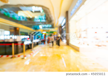 Abstract blur and defocused shopping mall of department store Abstract blur and defocused shopping mall of department store 45055011