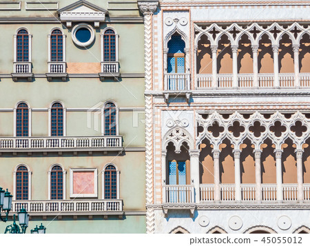 Beautiful architecture building with window exterior in italy style Beautiful architecture building with window exterior in italy style 45055012