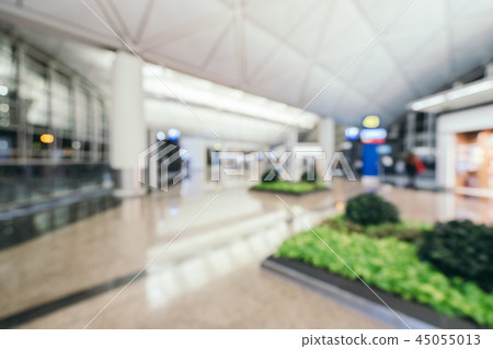 Abstract blur and defocused airport terminal interior Abstract blur and defocused airport terminal interior 45055013