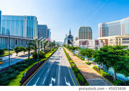 Beautiful architecture building of venetian and other hotel resort and casino 45055606