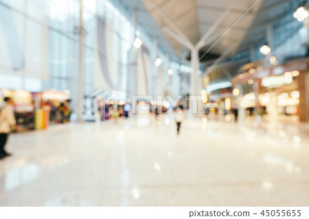 Abstract blur and defocused shopping mall of department store interior Abstract blur and defocused shopping mall of department store interior 45055655
