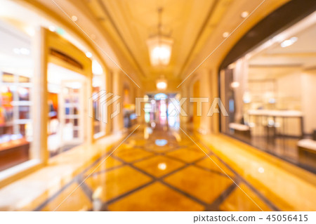 Abstract blur and defocused hotel lobby interior Abstract blur and defocused hotel lobby interior 45056415