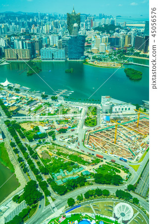Beautiful architecture building cityscape in macau Beautiful architecture building cityscape in macau 45056576