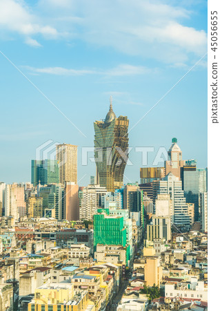 Beautiful architecture building cityscape of macau city Beautiful architecture building cityscape of macau city 45056655