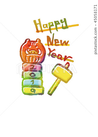 新年賀卡插圖 45058171