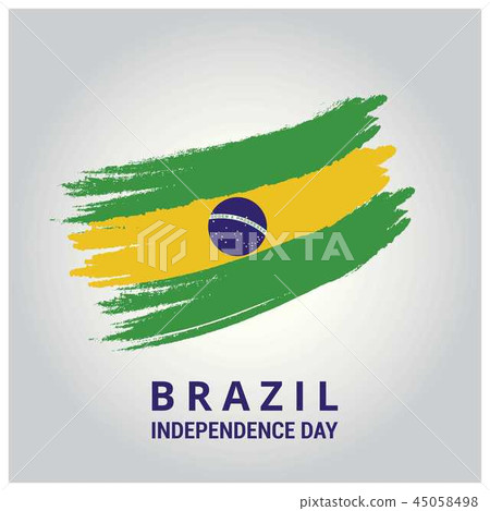 Brazil Country Flag in Brush Stroke - Stock Illustration [45058498] - PIXTA