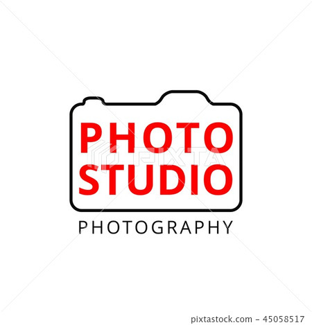 Vector Black and Red Icon for Photographer Vector Black and Red Icon for Photographer 45058517