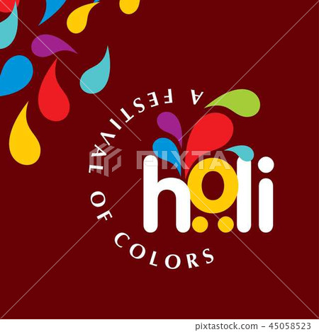 happy holi festival holi color drops  45058523