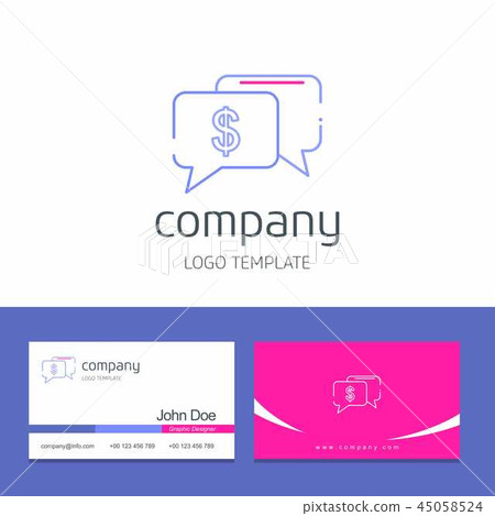 Business card design with company logo vector Business card design with company logo vector 45058524