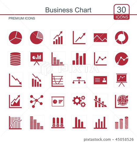 Business chart icons set vector Business chart icons set vector 45058526