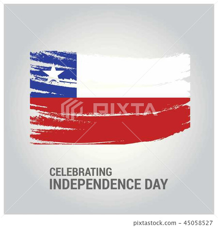 Chile Brush Stroke Country Flag Independence Day Chile Brush Stroke Country Flag Independence Day 45058527