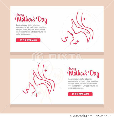 Mother's day greeting card with blossom flowers Mother's day greeting card with blossom flowers 45058698
