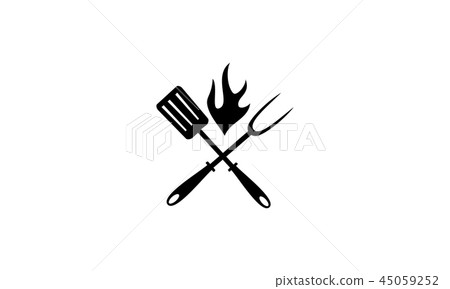 Restaurant barbeques Logo Design Template Vector 45059252