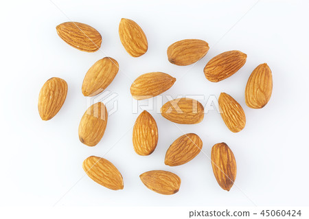 Almonds isolated on white background 45060424