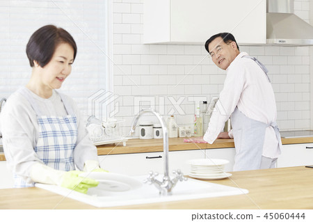 洗碗，廚房，情侶 45060444