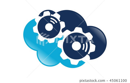 Gear Cloud Logo Design Template Vector Gear Cloud Logo Design Template Vector 45061100
